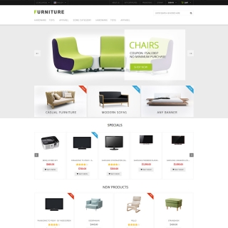 Furniture PSD ecommerce template