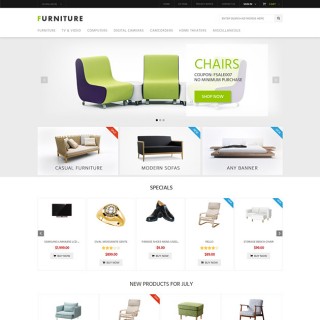 Furniture Responsive Zen Cart Theme multipurpose